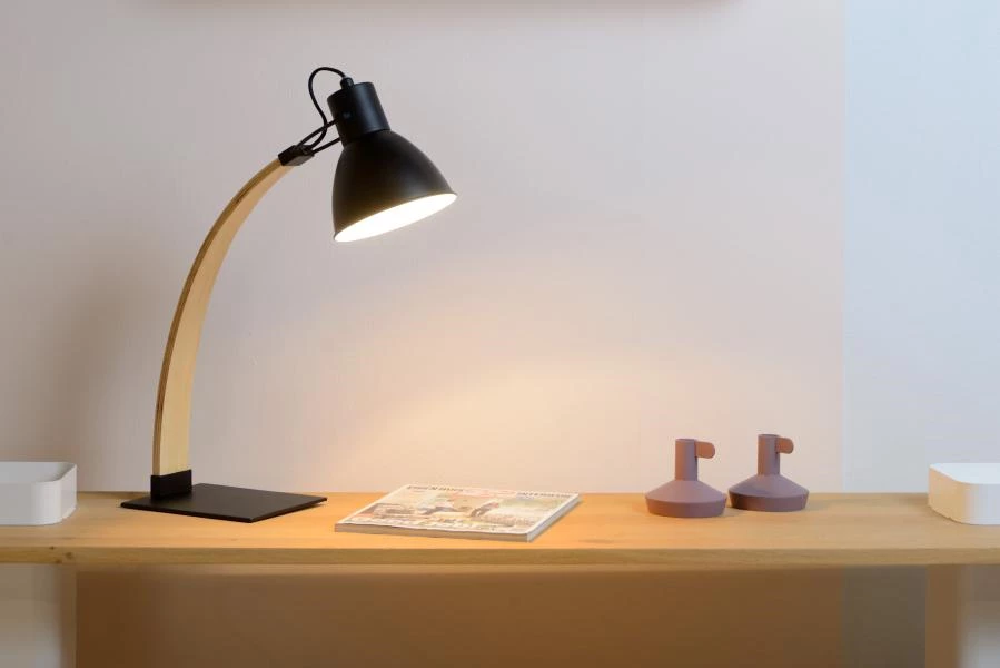 Lucide CURF - Desk lamp - 1xE27 - Black - ambiance 1